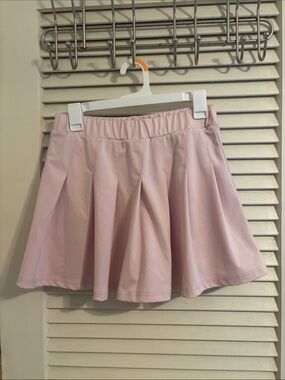 Women's Light Pink Pleated Circle Skirt